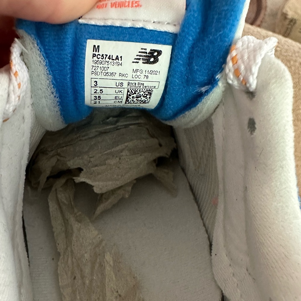 New Balance Kids' Blue and Orange Sneakers - Picture 5 of 5